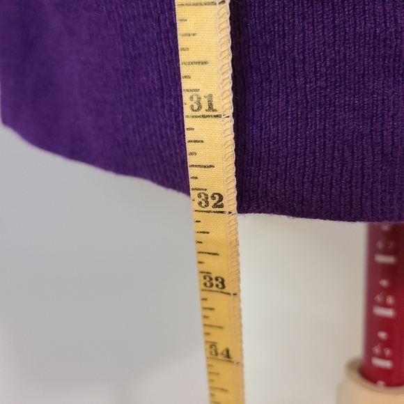 Liz Lange Maternity Purple Color Block Long Sleeve Pullover Sweater - Picture 11 of 12